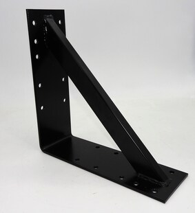 Stahl Winkel 300x300x100mm schwarz verstärkt Schwerlast Träger Schienenkonsole 