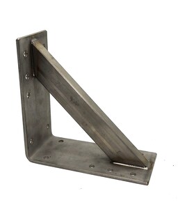 Edelstahl Winkel 200x200x100mm verstärkt Schwerlast Wand Träger 5mm stark 