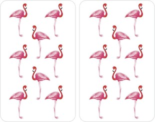 2x Herd Abdeckplatte Flamingo Schneidebrett Abdeckplatten Herdplatten Abdeckung 