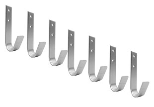 7tlg Set Wandhaken bis 25kg Universal Haken Wandhalter Gerätehaken Garage Keller 