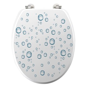MDF WC Sitz Deckel "Bubble" Metallscharniere Toilette WC-BrilleToilettendeckel 