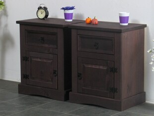 2x Nachtschrank New Mexiko Mexico Nachttisch Nachtkonsole Schrank kolonial 