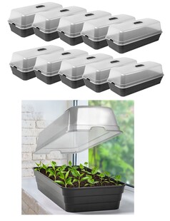 10x Aufzuchtbeet Deckel Früh-Beet Anzuchtkasten Mini Gewächshaus 