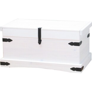 Truhe New Mexico Kiefer massiv Holztruhe Holz Kiste Aufbewahrung weiß 