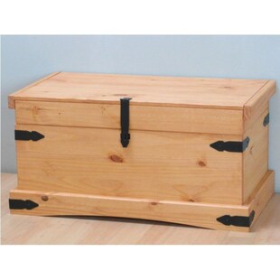 Aufbewahrungs Truhe New Mexico Mexiko massiv Kiefer Holzkiste Box gelaugt 