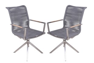 2er Set Drehstuhl Rubiera Küchenstuhl Sessel Garten Terrasse Esszimmer Stuhl 