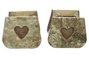 Pflanztasche Birkenherz 2er Set Pflanzgefäß Pflanzbeutel Pflanzkübel Pflanzsack 