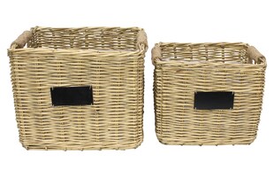 Pflanzkorb Weiden-Chic 2er Set Box Aufbewahrungskorb Schale Korb Aufbewahrung 