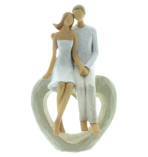 Herz Liebespaar Deko Dekoration Figur Figuren Skulptur Frühling Sommer 