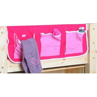 Thuka Stofftasche Betttasche für Hochbett Spielbett Kinderbett Stockbett pink 