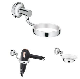 Grohe Essentials Chrom Halter für Seifenschale Haartrockner Becher Seifenspender 