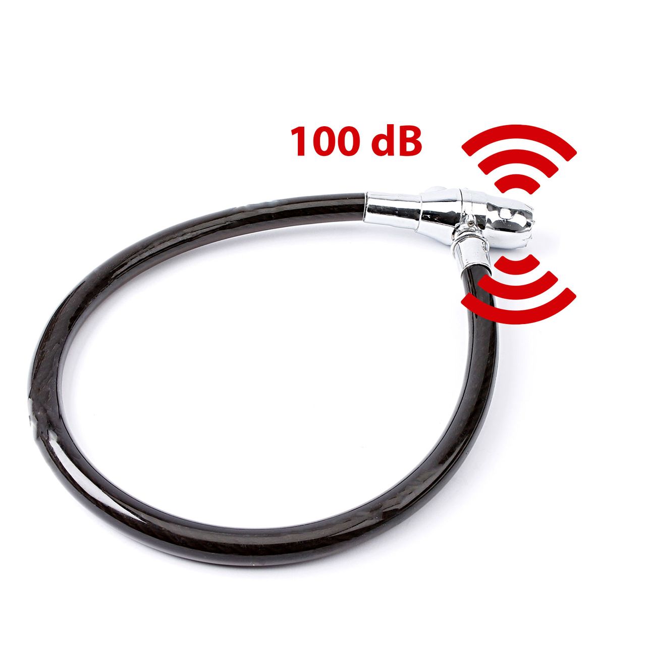 OLYMPIA Fahrradschloss Alarmschloss Kabelschloss Ringschloss mit Alarm 100dB  60cm 