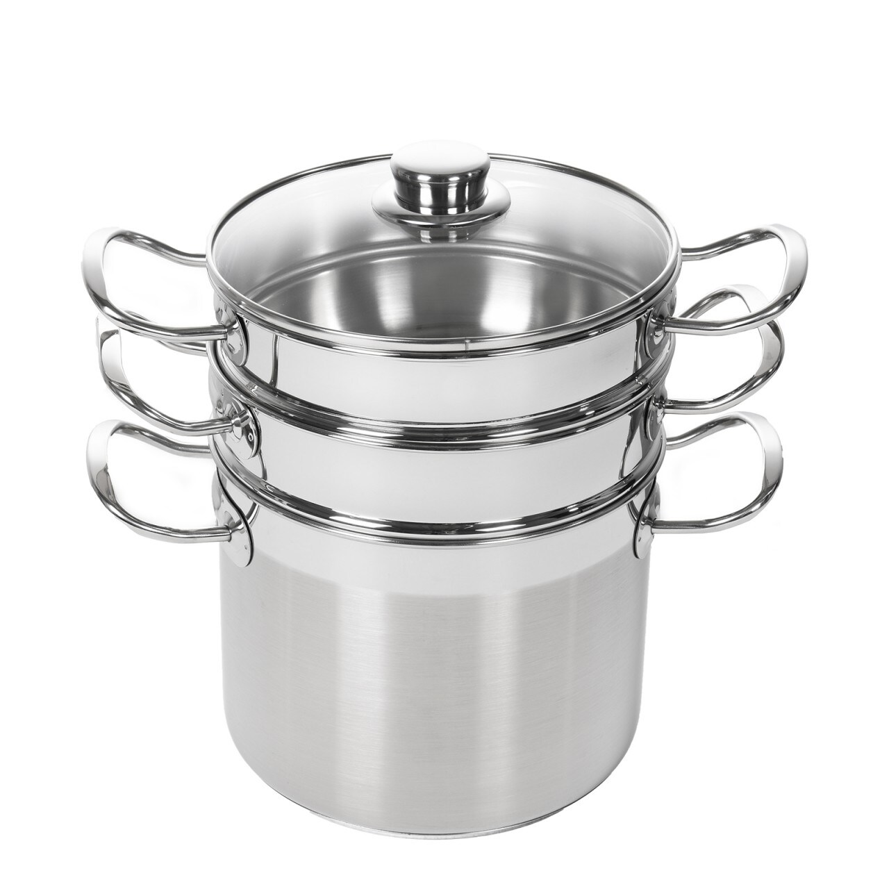 PINTINOX GRANVAPORE PIU 4-tlg. Edelstahl Dampf Kochtopf 5 l