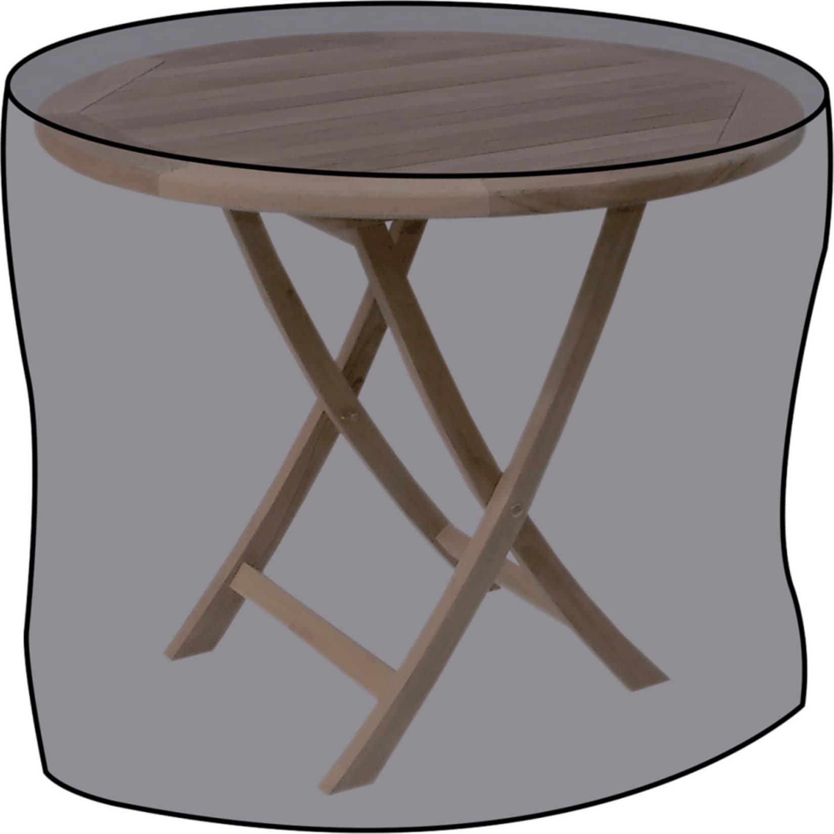 LEX Schutzh&uuml;lle f&uuml;r Gartentische, &Oslash; 125 x 83 cm, Tragetasche 