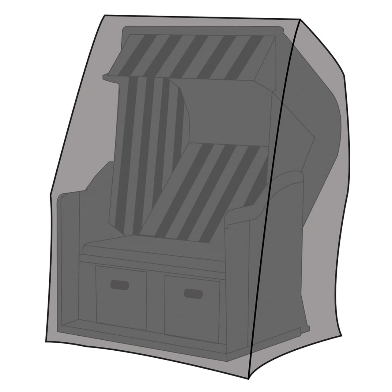 LEX Schutzh&uuml;lle Deluxe f&uuml;r Strandk&ouml;rbe, 130 x 100 x 170/134 cm, Tragetasche 