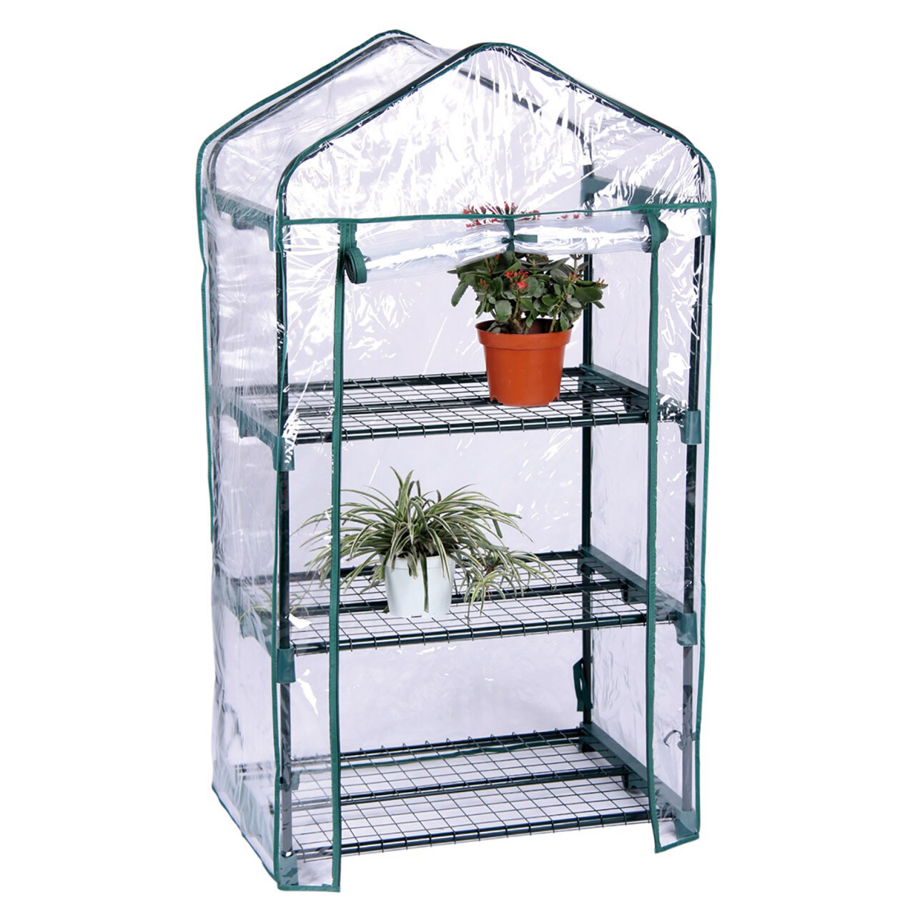 LEX Gew&auml;chshaus, PVC Folie, mit 3 Etagen, 69 x 50 x 130 cm 