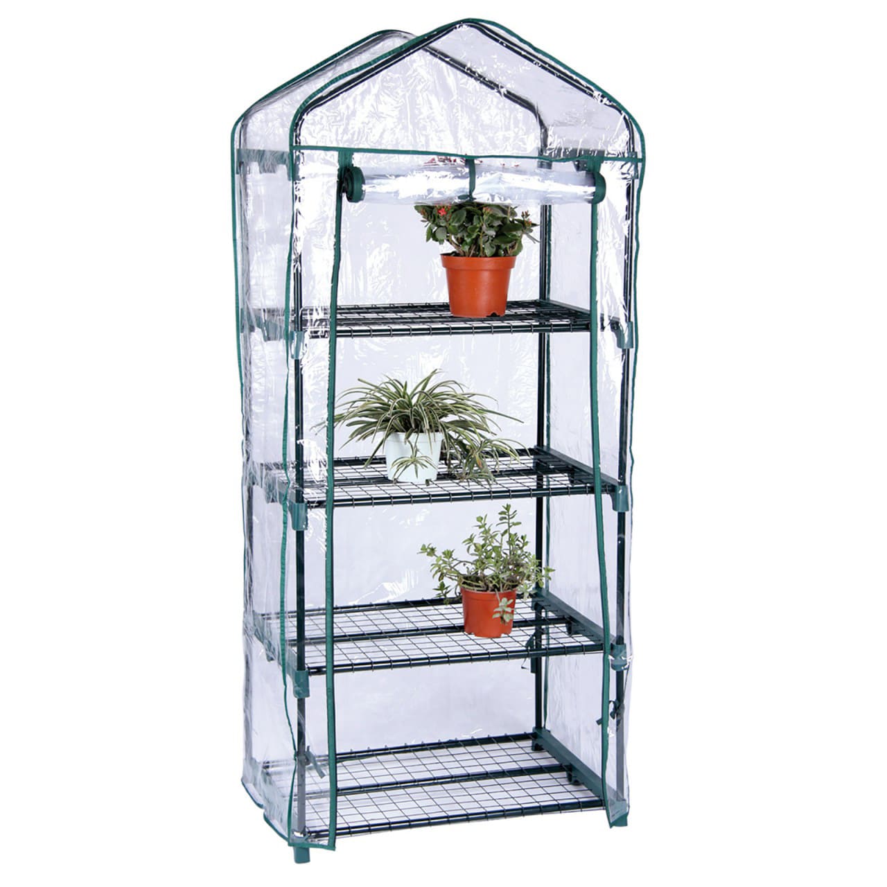 LEX Gew&auml;chshaus, PVC Folie, mit 4 Etagen, 69 x 50 x 160 cm 