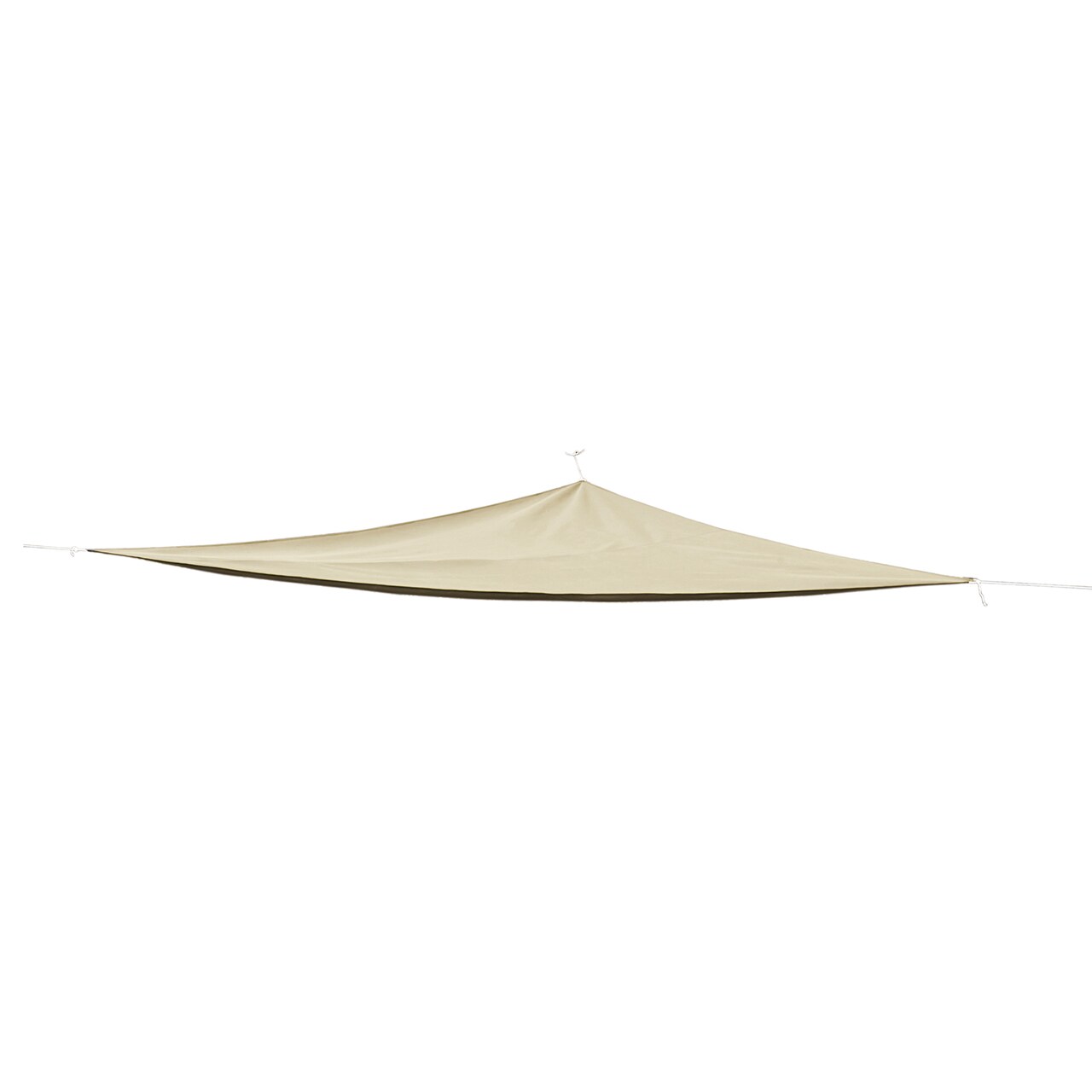 LEX Sonnensegel Dreieck 5 x 5 x 5 m mit Ösen und Nylonschnüren, Beige