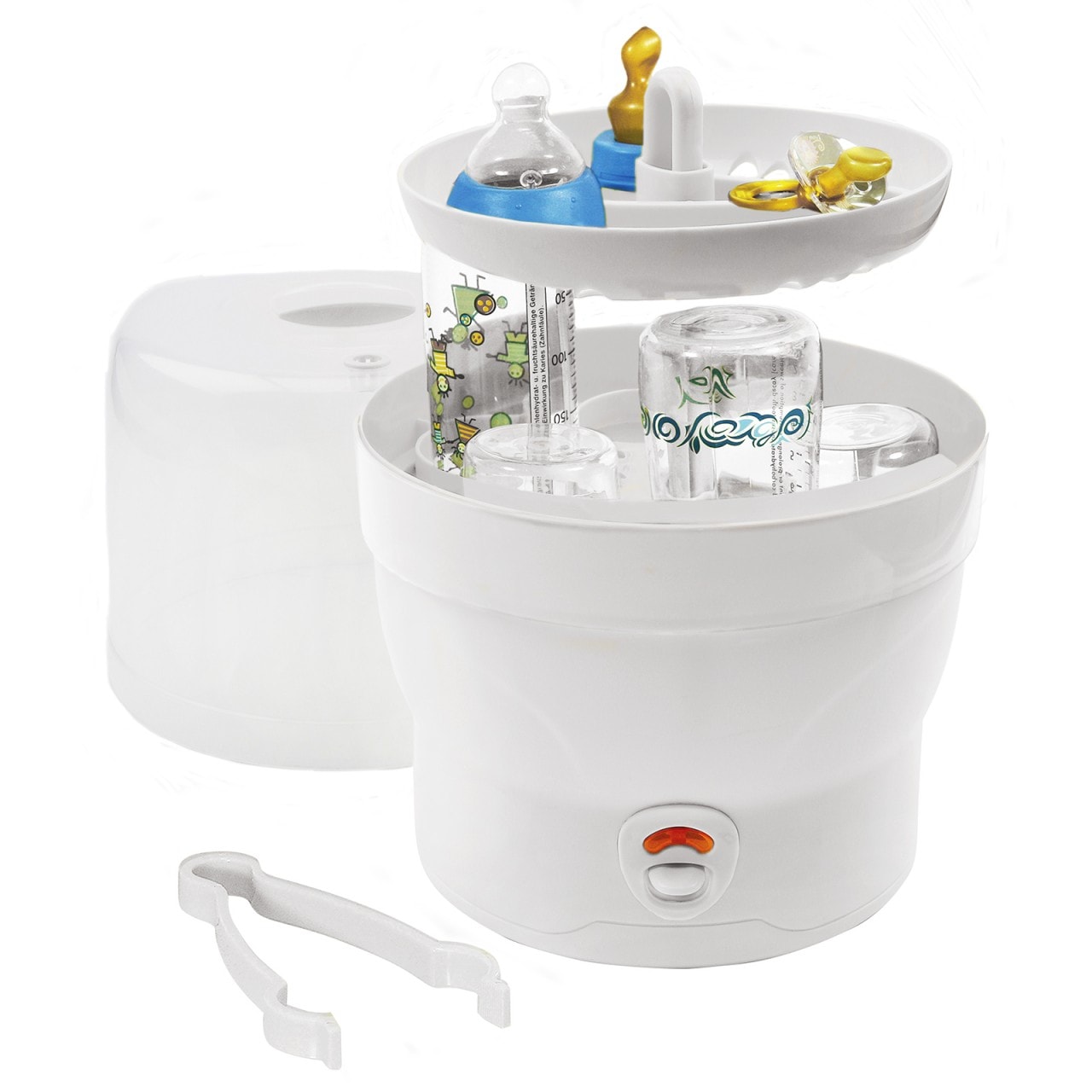 H+H BS 29w Babyflaschen Sterilisator f&uuml;r 6 Flaschen, Wei&szlig; 