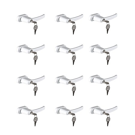 12 Stück Fenstergriff Abschließbarer mit je 2 Schlüsseln FGS 100 OLYMPIA 