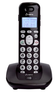OLYMPIA DECT 5000 Schnurloses ECO-Mode DECT Telefon, Schwarz 