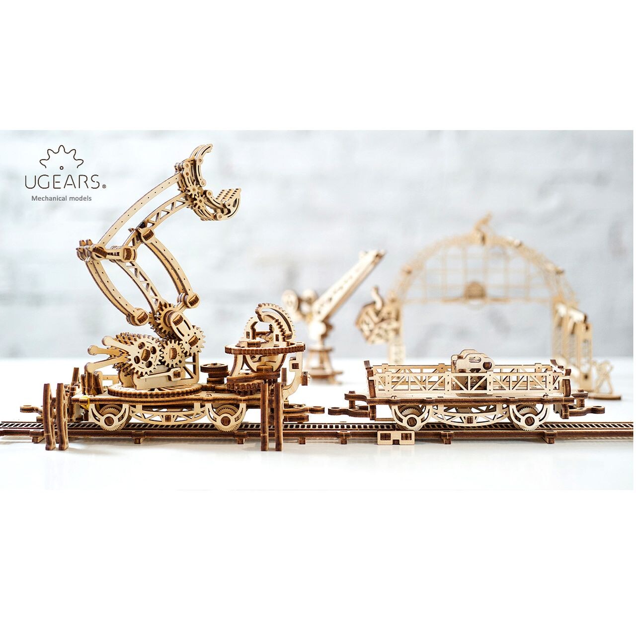 Modellbausatz Schienen-Drehkran, Serie "Mechanische Stadt"