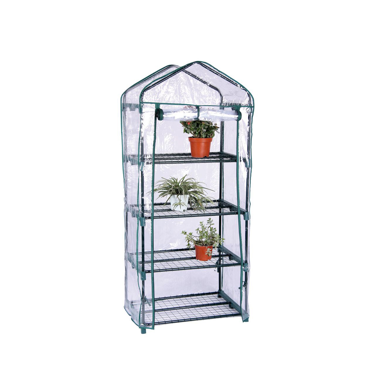 LEX Gewächshaus, PVC Folie, mit 4 Etagen, 50 x 45 x 130 cm