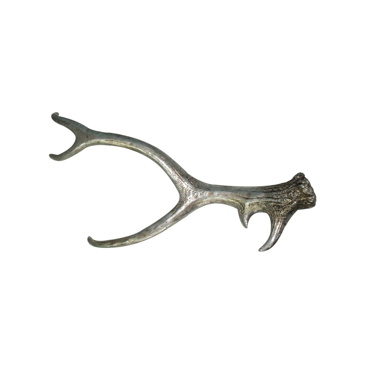 LEX Deko Tisch- & Wand Deko Hirschgeweih ca. 27 x 10 x 67 cm Silber