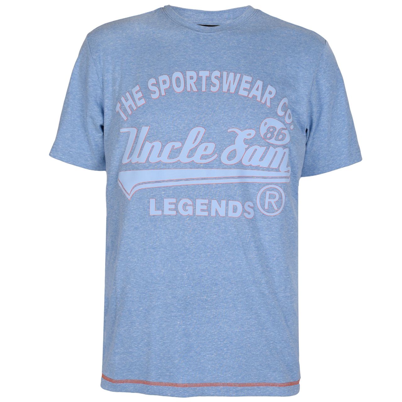 UNCLE SAM Herren T-Shirt, Konturdruck,L, light blue 