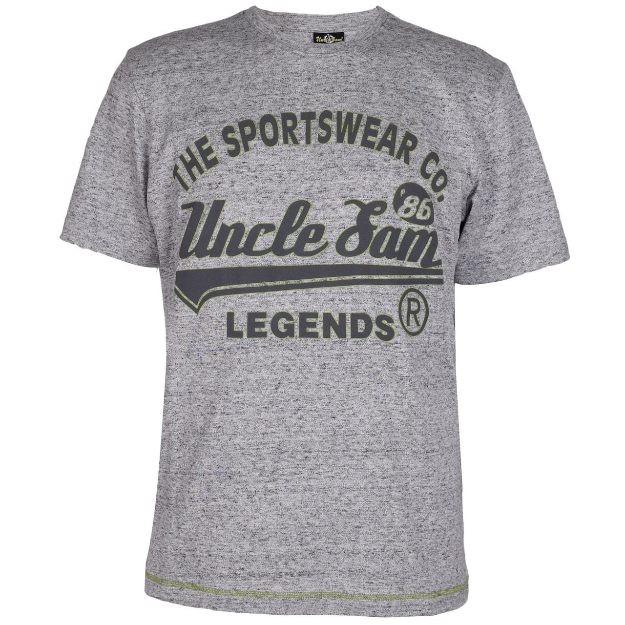 UNCLE SAM Herren T-Shirt, Konturdruck,M, rey melange 