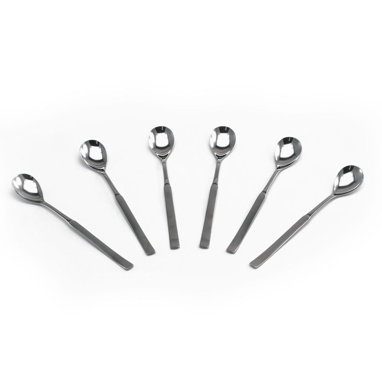 SSW Pearl L&ouml;ffel-Set Latte Macchiato, Edelstahl, seidenmatt  6-teilig 