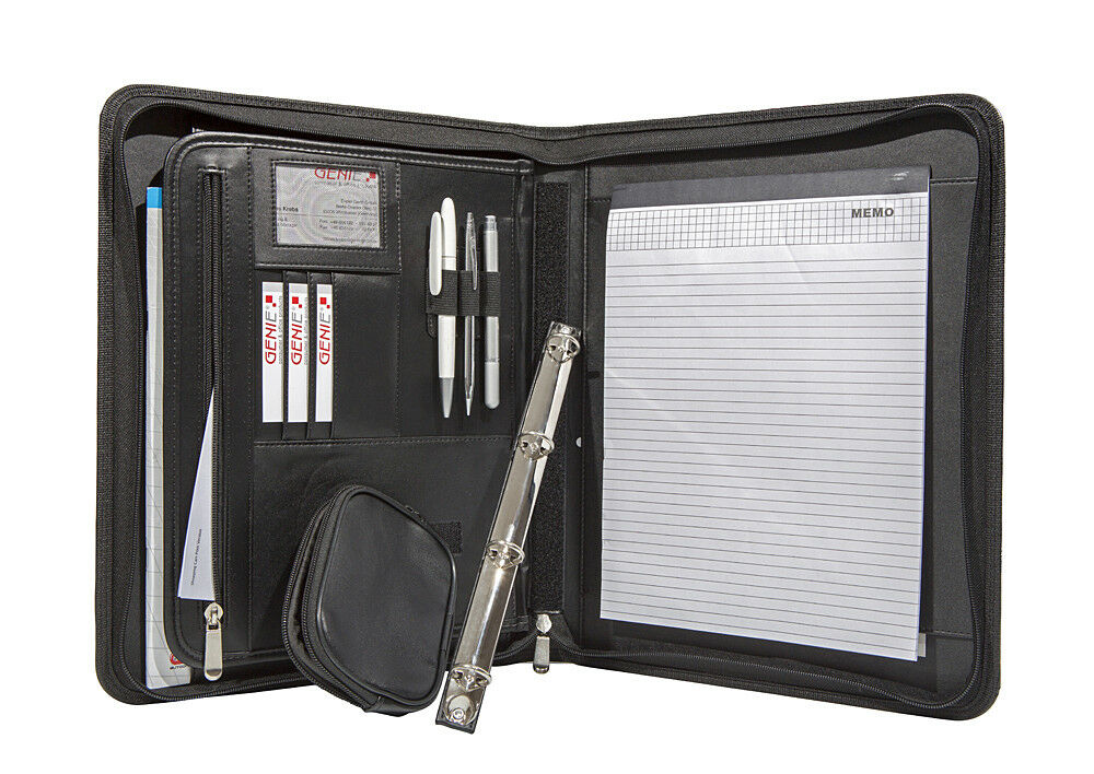 GENIE Frankfurt A4 Ringbuchmappe Ringbuch Schreibmappe Konferenzmappe Aktenmappe 