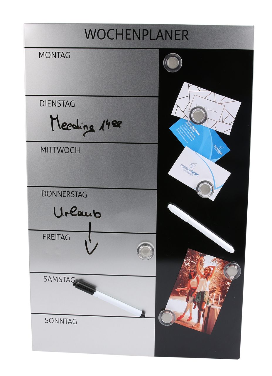 GENIE Wochenplaner Magnettafel Terminplaner Blackboard Wandtafel Pinnwand Magnet 