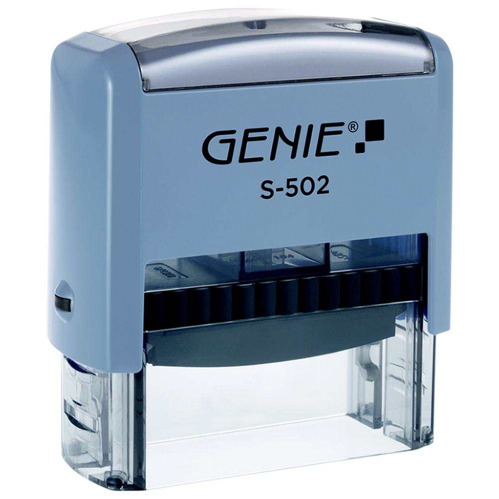 GENIE S-502 Selbstf&auml;rbender Stempel Set mit bis zu 5 Zeilen 