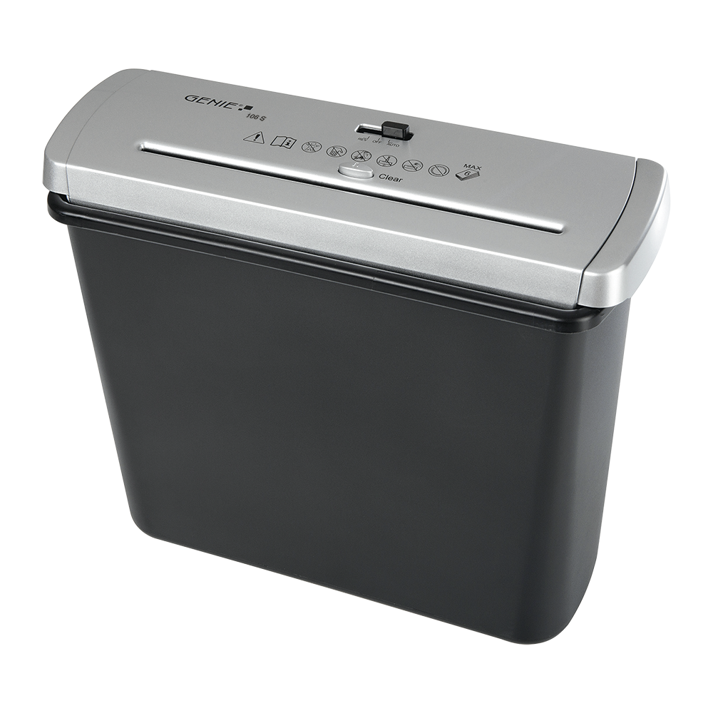 GENIE 106 S Aktenvernichter, 6 Blatt Streifenschnitt 