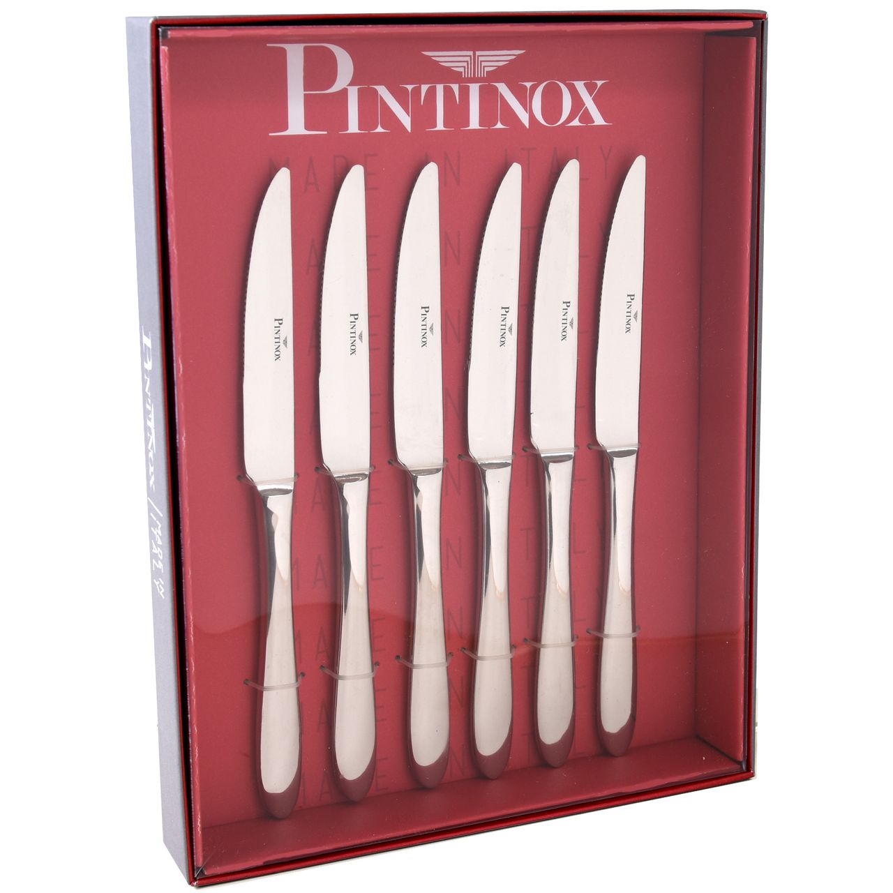PINTINOX Steakmesser geschmiedet Wellenschliff Edelstahl 18/10  Ritz 6 tlg. 