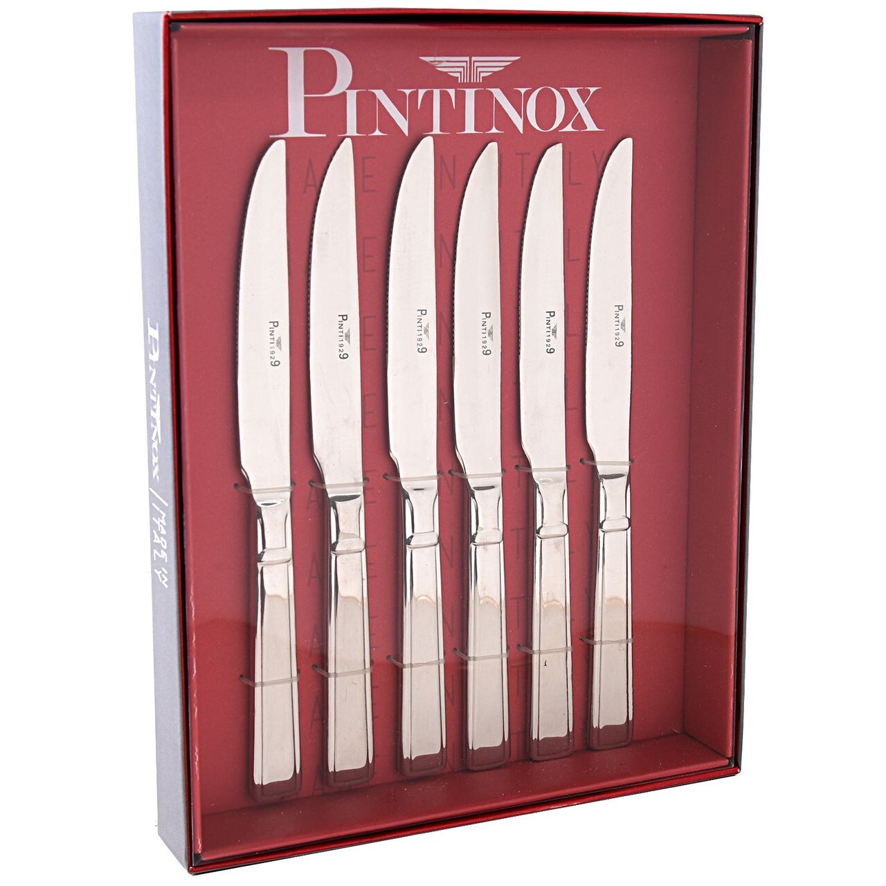 PINTINOX Steakmesser geschmiedet Wellenschliff Edelstahl 18/10 Leonardo 6 tlg.