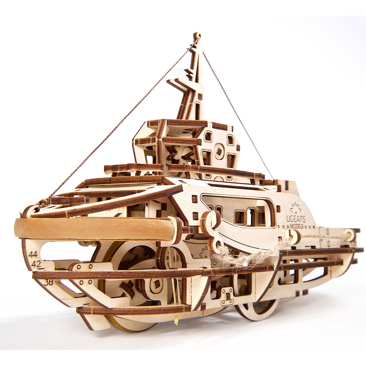 UGEARS Schleppschiff Schlepper Mechanischer Modellbausatz 