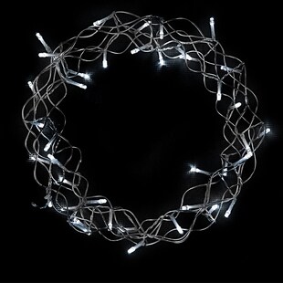 LEX LED Metallkranz grobmaschig, kaltweiß,  Ø 30 cm, 40 LEDs 