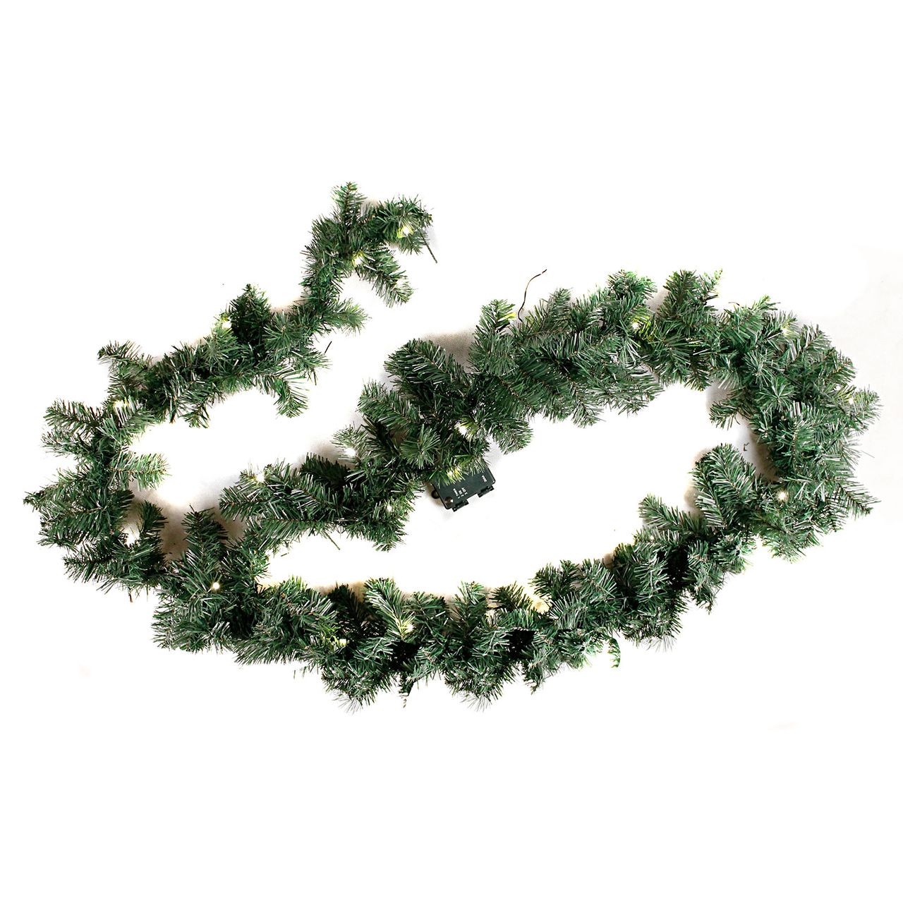 LEX Weihnachtsgirlande mit Lichterkette, 100 LEDs, f&uuml;r innen und au&szlig;en 