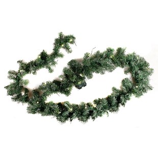 LEX Weihnachtsgirlande mit Lichterkette, 100 LEDs, für innen und außen 