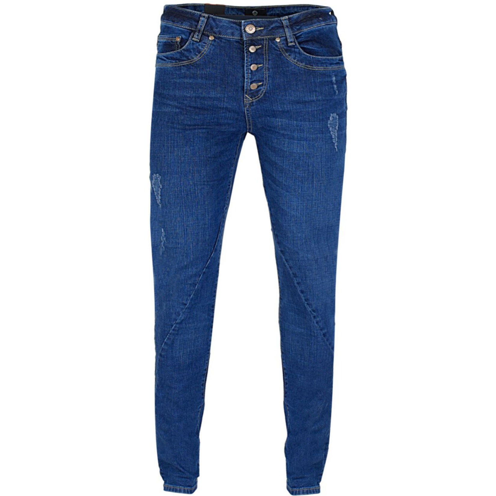 GIN TONIC Damen Boyfriend Jeans Blue Wash, 32/34 