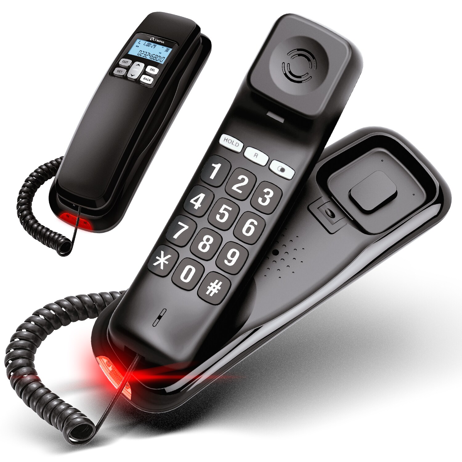 Olympia Senioren Gro&szlig;tastentelefon Extragro&szlig;e Wahltasten  LCD Wandmontage geeignet 