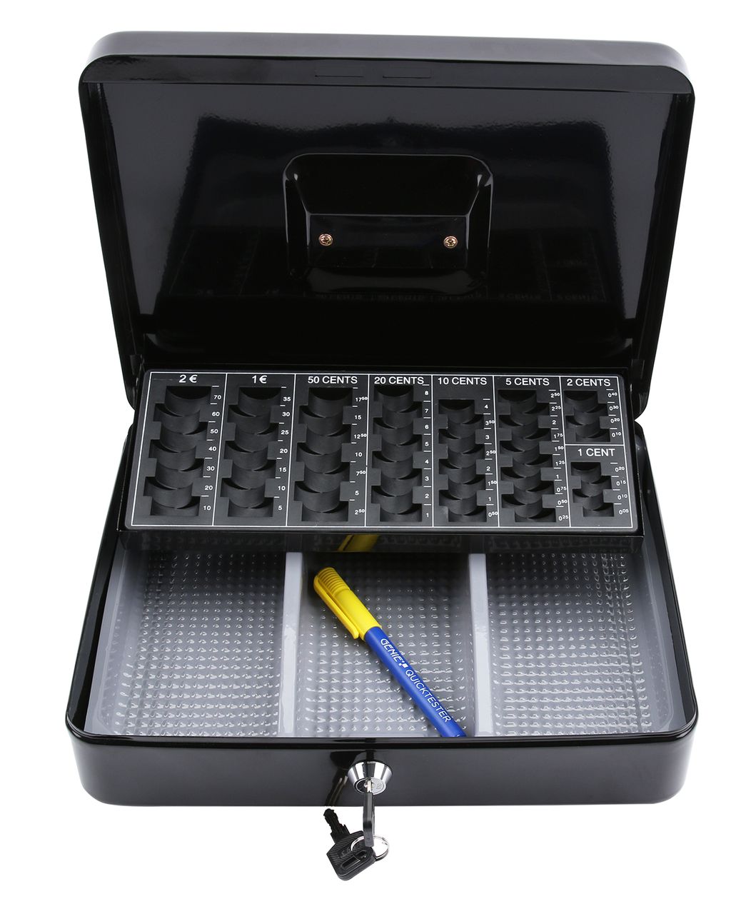 CB770 Plus Geldkassette mit M&uuml;nzz&auml;hleinsatz und Geldpr&uuml;fstift 