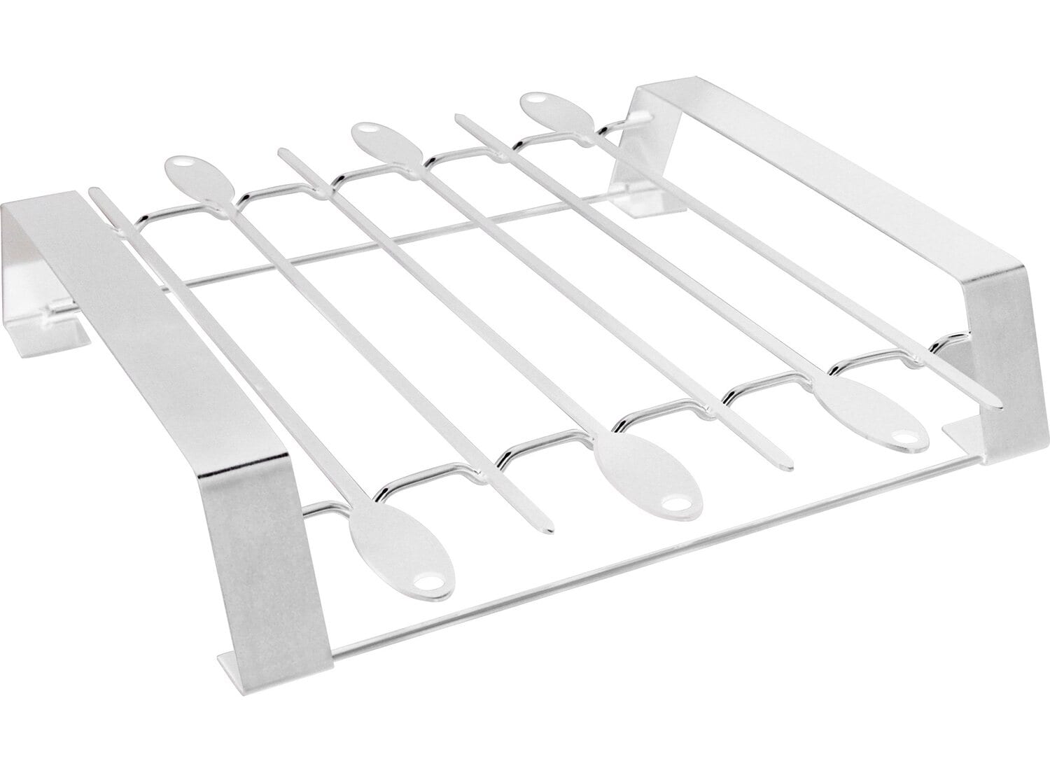 BBQ Spie&szlig;-Set Edelstahl 6 Spie&szlig;e Schaschlikhalter 