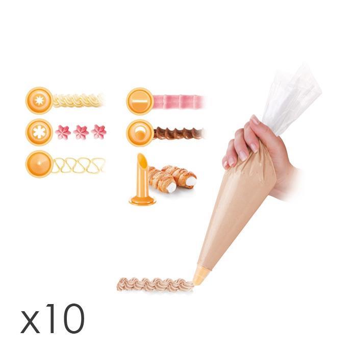 Tescoma Spritzbeutel DEL&Iacute;CIA 30 cm 10 Teile im Set 6 T&uuml;llen 