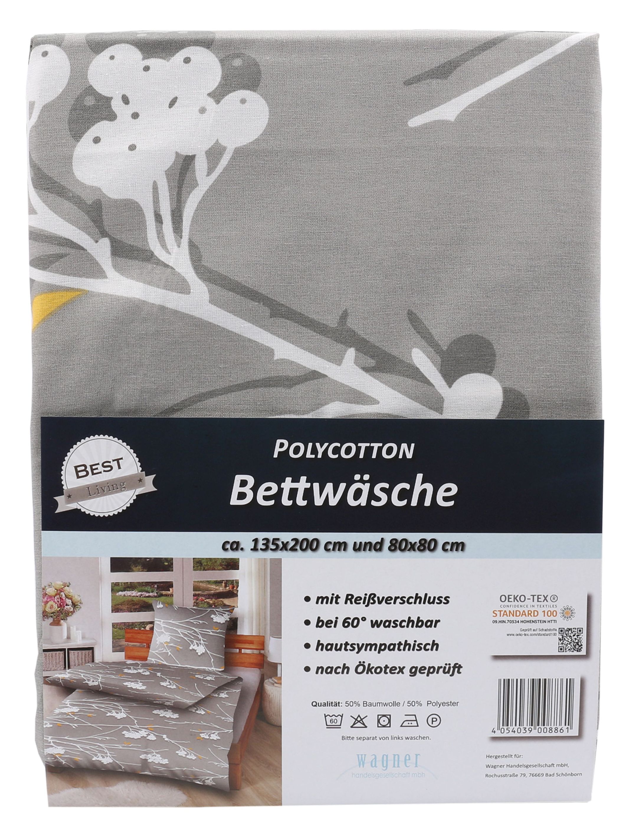 Wagner Bettw&auml;sche Polycotton 135x200 cm und 80x80 cm verschiedene Designs 