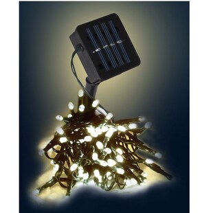 LEX 50er Solar LED-Lichterkette warmweiß innen & außen 5 m 