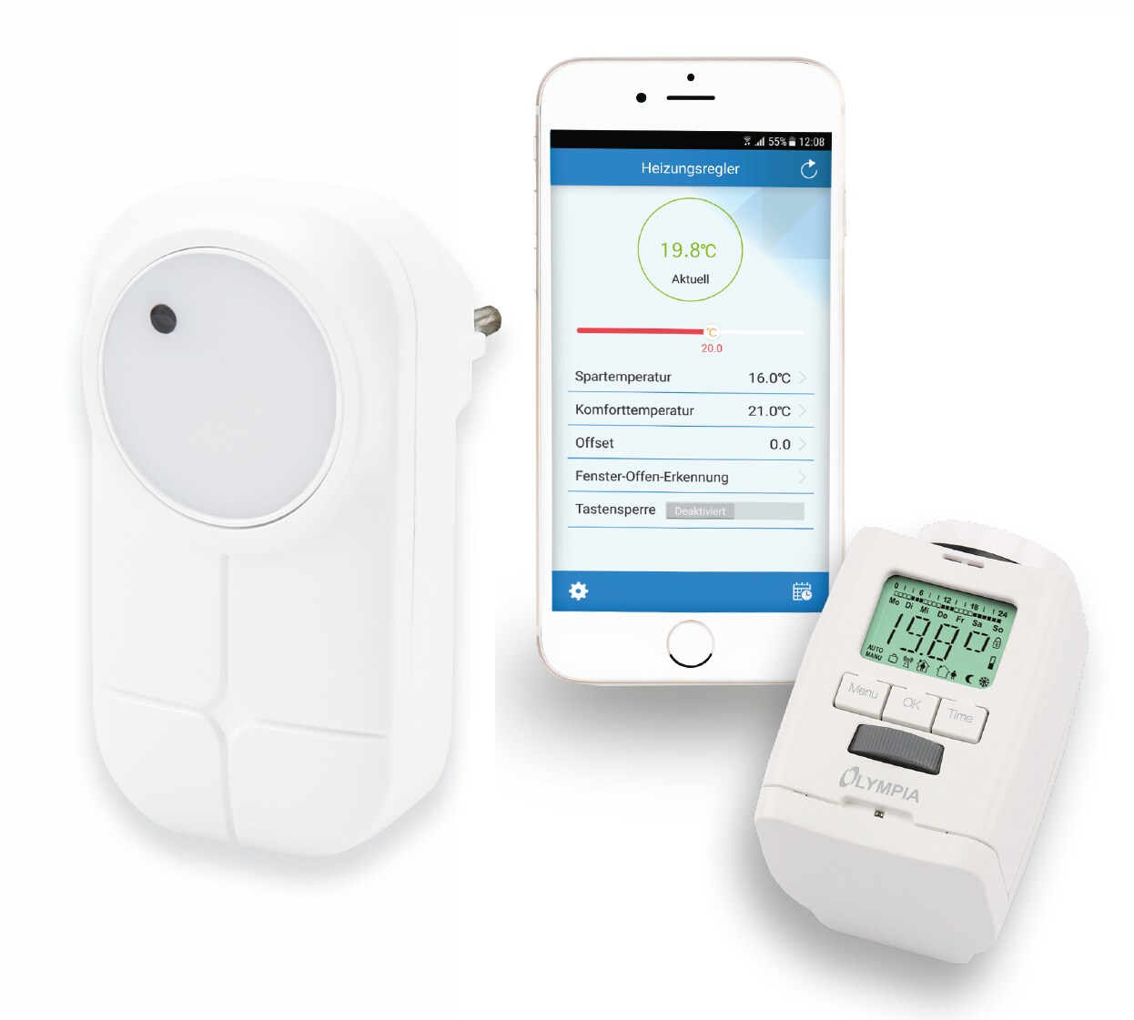 Heizkörperthermostat Smart Home System mit Gateway und App  Starterset