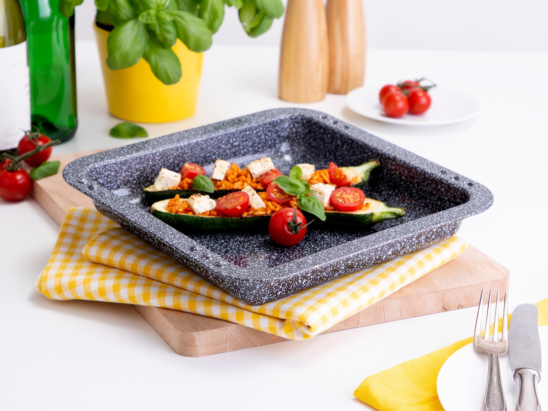 CHG Auflaufform QUADRO Granito antihaftbeschichtet 